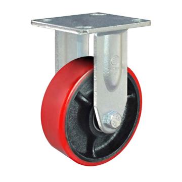 申牌 8寸铁芯聚氨酯固定轮，载重（kg）：450，底板尺寸（mm）:115*102，35A71-1131