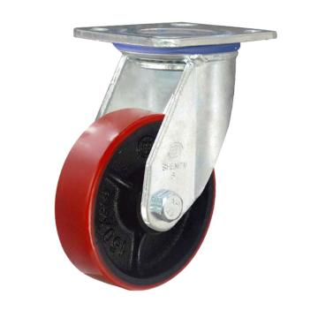 申牌 8寸铁芯聚氨酯万向轮，载重（kg）：450，底板尺寸（mm）:115*102，35A69-1131