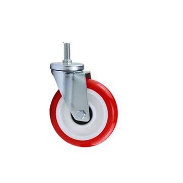 哈德威 3寸聚氨酯丝杆万向轮，载重60Kg，20A04-75-PU