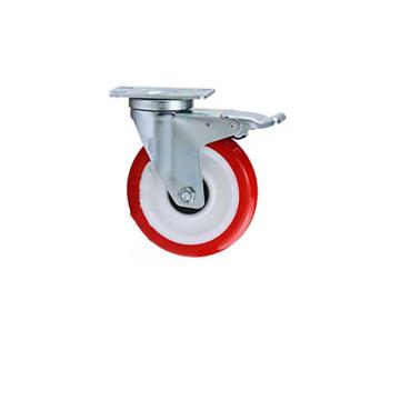 哈德威 5寸聚氨酯刹车轮，载重110Kg，20A03-125-PU