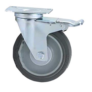 哈德威 5寸橡胶刹车轮，载重110Kg，20A03-125-TPR