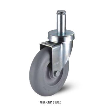 科顺 90尼龙（黑色）插杆型脚轮，轴承 滚珠，2-3651-225