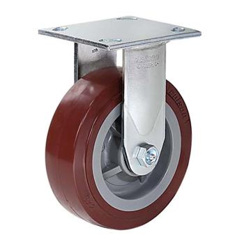 科顺 100聚氨酯底板型抗冲击固定脚轮，轴承 滚柱，4-4108-929