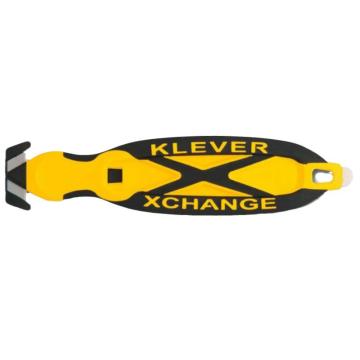 Klever 内嵌刀片式安全刀，刀头可以更换，x-change标配T型刀片，刀柄（红、蓝、黄、桔色）随机发货
