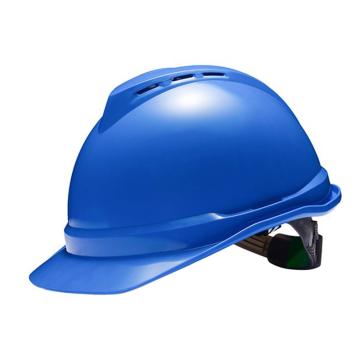 梅思安MSA V-Gard ABS豪华型安全帽，10172480，蓝 超爱戴帽衬 D型下颏带