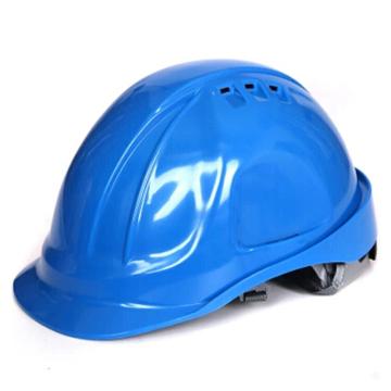 代尔塔DELTAPLUS 安全帽，102106-BL，M型安全帽 带透气孔 蓝色 旋钮式 含下颚带
