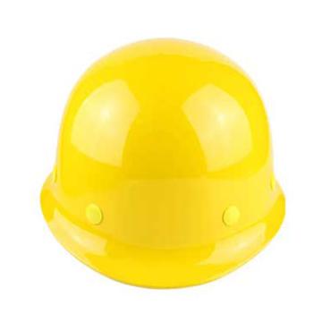 汉盾 HD-HT01圆盔式玻璃钢安全帽旋钮式帽衬Y型下颚带黄色