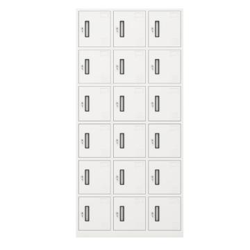 西域推荐 十八门多用柜，900宽*360深*1800高，灰白色，钢板厚度为0.7mm