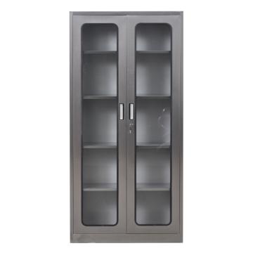西域推荐 201不锈钢通玻器械柜，900宽*390深*1800高，灰白色，钢板厚度为0.7mm