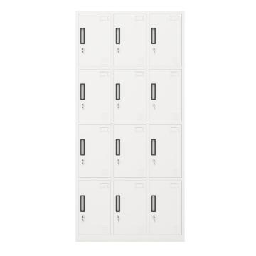 EU-612多用柜12门，900长*420宽*1800高，乳白色，0.7mm厚度