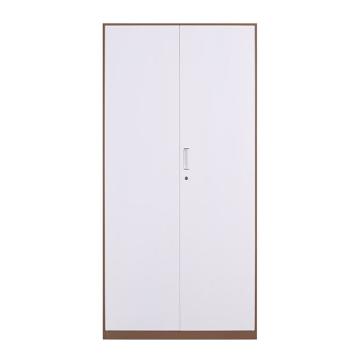 拆装咖白对开铁门文件柜，900宽*400深*1850高，咖白色，钢板厚度为0.8mm