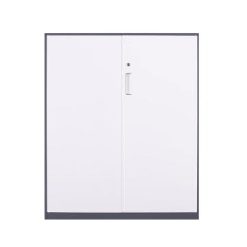 臻远 文件柜，办公柜拆装窄边柜灰白色加厚款 1090对开铁柜，长900*宽400*高1090mm