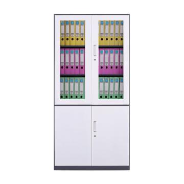 臻远 大器械文件柜，办公柜拆装窄边柜灰白色加厚款0.8mm，长900*宽400*高1850mm