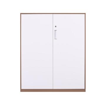 拆装咖白对开铁门柜，900宽*400深*1090高，咖白色，钢板厚度为0.8mm