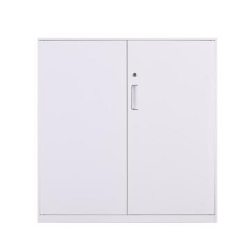 臻远 文件柜，办公柜拆装窄边柜纯白色加厚款 925对开铁柜，900*400*925mm