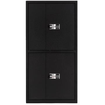 臻远 通双节电子保密柜黑色国保锁，900*430*1850