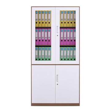 拆装咖白大器械柜资料柜办公柜，900宽*400深*1850高，咖白色，钢板厚度为0.8mm