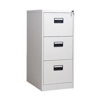 臻远 钢制卡箱3抽，三斗卡片柜挂快劳文件柜 白色460*620*1080mm