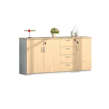 臻远 办公矮柜文件柜木质储物柜打印机边柜，三门四抽 1600*400*800