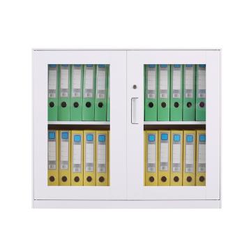 臻远 储物柜窄边纯白色加厚款，760对开玻柜常规尺寸900*400*760 厚度0.6mm