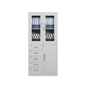 企诺 办公室文件柜铁皮柜档案资料柜带锁钢制，850*390*1800mm