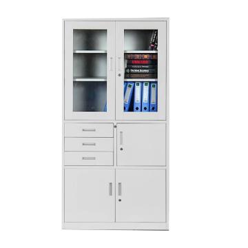 花都 对开玻璃磁盘柜，H1800*W900*D390mm HDW-B35 钢板厚度0.8mm