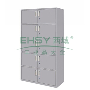 五节开门柜，900（W）x400（D）x1800（H）灰白 仅限上海