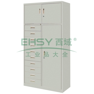 十抽三门柜，900宽*400深*1800高，图片色，0.7mm厚度