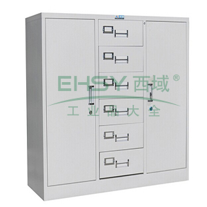 宽中六抽柜，1180宽*400深*1060高，图片色，0.7mm厚度