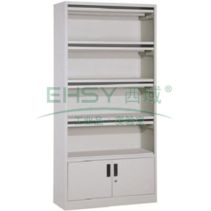 西域推荐 下档直体期刊架，900宽*350深*1850高，灰白色，钢板厚度为0.8mm