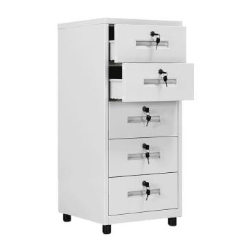 西域推荐 白色五抽柜（散件发货）