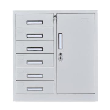 西域推荐 小六斗柜，钢板厚度0.6 ZY-G014 800*750*390钢制