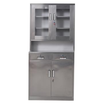 西域推荐 304不锈钢操作台器械柜，900宽*390深*1800高，灰白色，钢板厚度为0.7mm