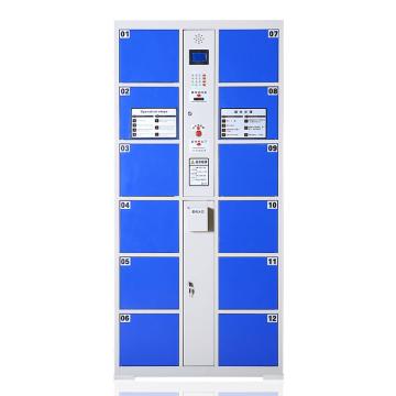 臻远 电子存包柜，智能储物柜商场寄存柜 12门条码款，高1800*宽850*深460mm