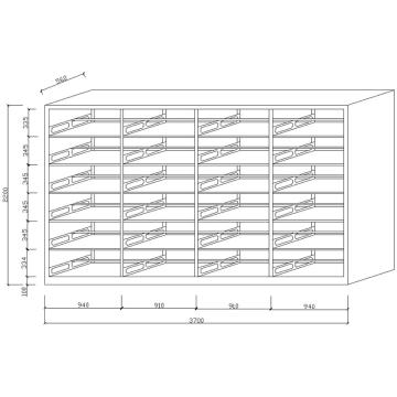 西域推荐 冷轧钢板档案柜，3700*2200*560