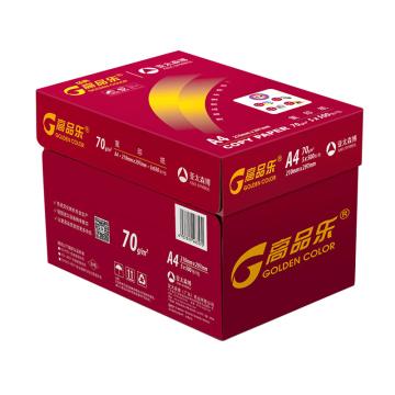 亚太森博（Asia Symbol）高品乐 全木浆打印纸，70g/m2 A4 500张/包 5包/箱 单位：箱
