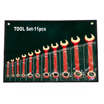 桥防CNFB 防爆呆梅两用扳手组套，11件套，T8NO.B-11-AL