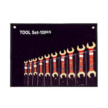 桥防CNFB 防爆双头开口扳手组套，10件套，T8NO.A-10-AL