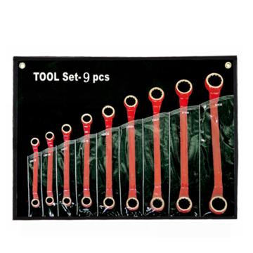 桥防CNFB 防爆双头梅花扳手组套，9件套，T8NO.C-9-AL