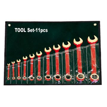 桥防CNFB 防爆呆梅两用扳手组套，11件套，T8NO.B-11-BE