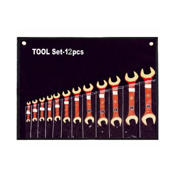 桥防CNFB 防爆双头开口扳手组套，12件套，T8NO.A-12-AL