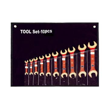 桥防CNFB 防爆双头开口扳手组套，10件套，T8NO.A-10-BE