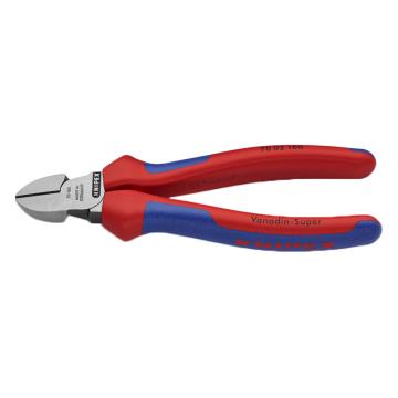 凯尼派克 Knipex 斜口钳，160mm(抛光头，双色双重材料手柄)，70 02 160