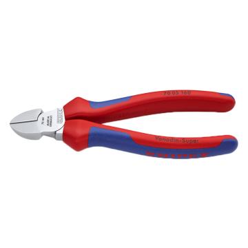 凯尼派克 Knipex 斜口钳，160mm(镀铬头部双色双重材料绝缘手柄)，70 05 160
