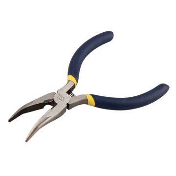 长城精工 沾塑柄迷你弯嘴钳，115mm（4.5），218004