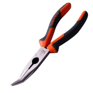 钢盾弯嘴钳，双色柄 6，S045011