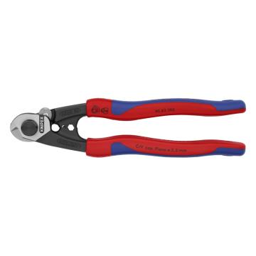 凯尼派克 Knipex 钢绳剪切钳（抛光头，双色柄），剪切7mm，95 62 190