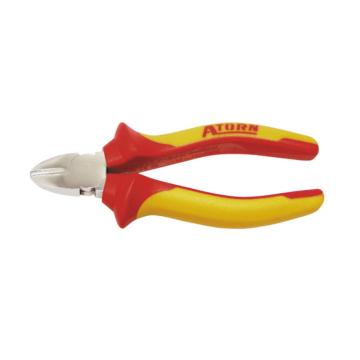 哈恩库博 ATORN VDE绝缘偏口钳 180 毫米，镀铬，带双组份手柄，53250930