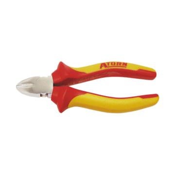 哈恩库博 ATORN VDE绝缘偏口钳 160 毫米，镀铬，带双组份手柄，53250920