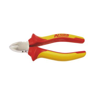 哈恩库博 ATORN VDE绝缘偏口钳 140 毫米，镀铬，带双组份手柄，53250910